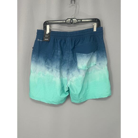 Hurley Shorts Mens Medium Blue Green Phantom Swim Trunks Ombre Surd Water Sports - Picture 2 of 16
